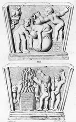 Baptême, copie de coffrets gnostiques, gravé par Thierry frères (19e siècle)